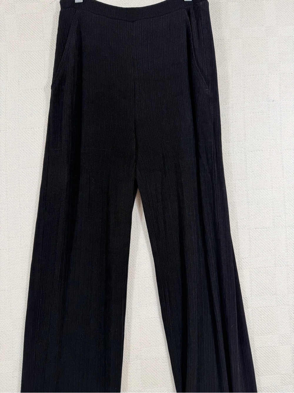 Chico's Wide Leg Travelers Pants 0 Small Black Pull-On Pockets